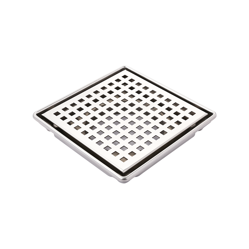 SZ119-20 200x200mm 1.2mm Spessore doccia finitura lucidata a specchio piletta in acciaio inox con coperchio asportabile e sifone in ABS